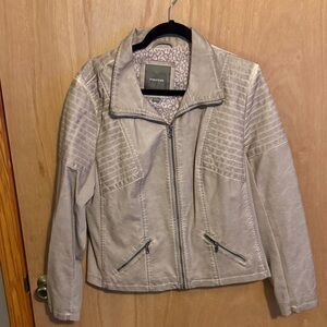 Maurices Taupe Faux Leather Jacket